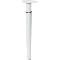 Duraline Meubelpoot Verstelbaar Staal 5,6x70-110cm Wit