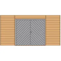 Solid Garagepoort Voor Carport 6 X 5 M Hout