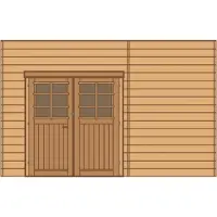 Solid Voorwand Dubbele Deur Links Hout 390cm