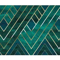 Komar Fotobehang Art Deco - Groen - 2,50m X 100cm