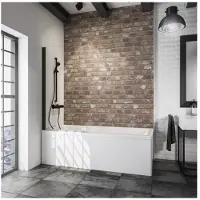 Schulte Badwand Black Style 1-delig 80x140cm Helder/zwart