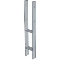 Solid H-paalhouder Grijs 60x12cm