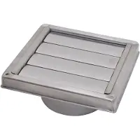 Sencys Overdrukrooster Lamel Ø100mm Rvs