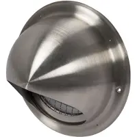 Sencys Overdrukrooster Bol Ø125mm Rvs