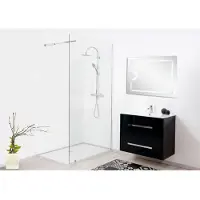 AquaVive Inloopdouche Samos 120x210cm - Chroom Profiel - 6 Mm Helder Glas