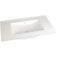 Royo Enkele Wastafel Aquavive - Keramiek - Rechthoekig - Wit - 80cm