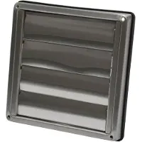 Sencys Overdrukrooster Lamel Ø125mm Rvs