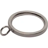 DecoMode - Gordijnring - Metaal - Geborsteld Nikkel - Dia. 16mm - 12 Stuks