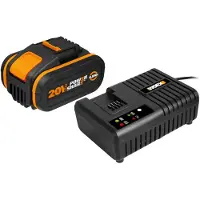 WORX Kit Batterij + Lader Powershare Wa3609 - Lithium-ion - 20v Max - 4,0ah - Oplaadbaar