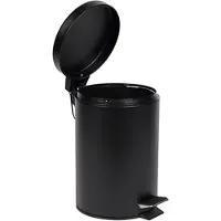 AquaVive 3l Pedal Bin Mat Zwart