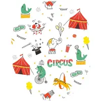 AquaVive Wc-bril Circus - Duroplast - Softclose - Verstelbaar - Met Circusprint