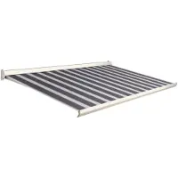 Domasol Knikarmscherm F10 Motor Schakelaar Ral9001 Blauw Grijs Doek D414 450x300cm