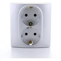 Legrand Inbouw Stopcontact Dubbel Niloé Schuko + Randaarde Aluminium