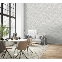 Overig Vliesbehang Steen 58411 - Grijs - Wit - 10,05m X 53cm