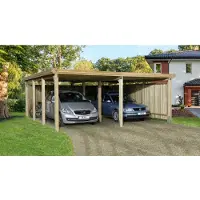 Weka Carport 618 Gr.2 Onbehandeld Zonder Dak 576x591cm