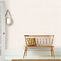 DecoMode Vliesbehang Hexagon - Naturel - 10,05 M X 52 Cm