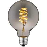 Home Sweet Home Ledfilamentlamp Globe Spiral - Smoke - D9,5cm - Dimbaar - Warm Wit - E27 - 4w