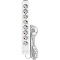 Sencys Stekkerdoos 8-voudig Wit 5 Meter