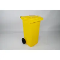 Engels Gele Afvalcontainer – 120 Liter, Hdpe Kunststof