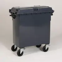 Engels Donkergrijze Afvalcontainer – 770 Liter, Hdpe Kunststof