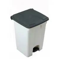 Engels Witte Pedaal-afvalbak – 45 Liter, Pp Kunststof