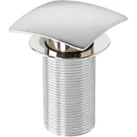 Wirquin Wastafelplug Quick-clac Zonder Overloop Chrome Vierkant 75mm