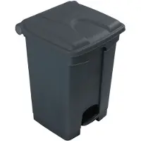 Engels Donkergrijze Pedaal-afvalbak – 45 Liter, Pp Kunststof