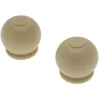 DecoMode Eindknop Gordijnroede Beuken Appel 28mm 2st