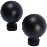 DecoMode Eindkop Bulb Zwart 20mm 2x