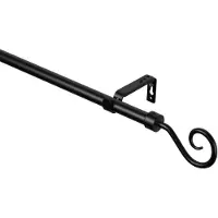 Overig Rome Uitschuifbare Gordijnroede Zwart 170-300 Cm X 16-19mm
