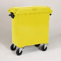 Engels Gele Afvalcontainer – 770 Liter, Hdpe Kunststof