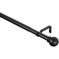 Overig Gordijnroede - Madrid - Uitschuifbaar - Zwart - 110-200cm X Diam. 25-28mm
