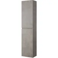 Aquazuro Hoge Badkamerkast Napoli 40cm - Betongrijs - Met 2 Deuren - 40x176x30cm