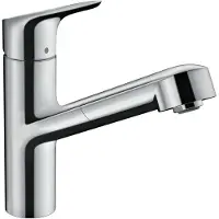 Hansgrohe Focus M43 - Keukenkraan met uittrekbare vuistdouche, rvs 71842800