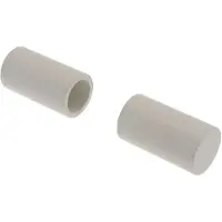 DecoMode Gordijnknop Round Long Klei Wit 28mm - 2 Stuks