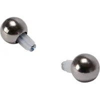 DecoMode Gordijnknop Sphere Rvs 12mm - 2 Stuks