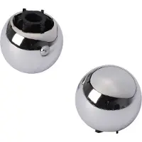 DecoMode Gordijnknop Sphere Chroom 20mm - 2 Stuks