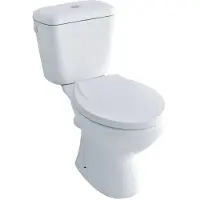 BASELINE Duoblok Toilet Met Randloze Toiletpot - Pk - Wit