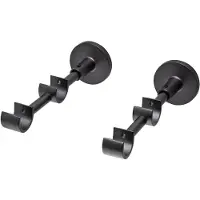 Overig Gordijnroede Steunen Dubbel 16cm Antraciet 20mm - 2 Stuks