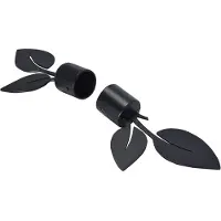 DecoMode Gordijnknop Leaf Zwart - 2 Stuks