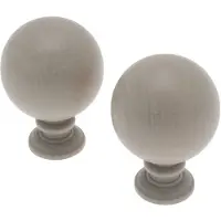 DecoMode Gordijnknop Bulb Taupe - 2 Stuks