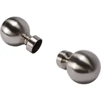 DecoMode Gordijnknop Bulb Rvs - 2 Stuks