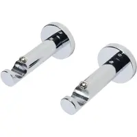 DecoMode - Gordijnsteun Opleg - Metaal - Chroom - Dia. 20mm - 2 Stuks