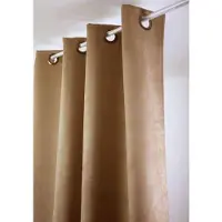 Overig Sweet Lichtdoorlatend Kant En Klaar Gordijn Suède Bruin 145 X 260 Cm
