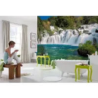Overig Fotobehang Krka Falls - Groen - 2,54m X 368cm