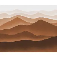 Overig Fotobehang Macchiato Montains - Bruin - 2,50m X 300cm
