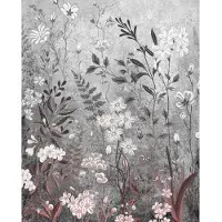 Overig Fotobehang Moonlight Flowers - Zwart - 2,50m X 200cm