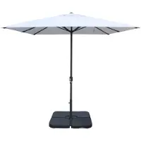 Overig Easywind Stokparasol Zephyr - 300x300cm - Ecru - Met Opwindmechanisme 208g/m² Aluminium Mast Windbestendig