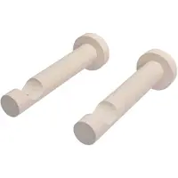 DecoMode - Gordijnsteun - Metaal - Wit - Dia. 28mm - 2 Stuks