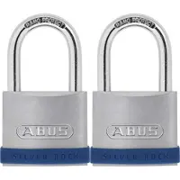 ABUS Hangslotset Met Sleutel Tkz6/50 - Massief Zink Voor Poort - Behuizing 50mm - Set Van 2 Stuks